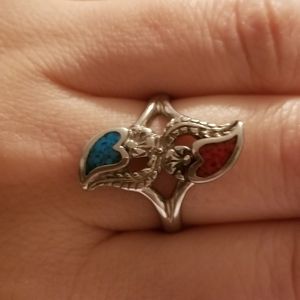 tourquiose/red heart ring